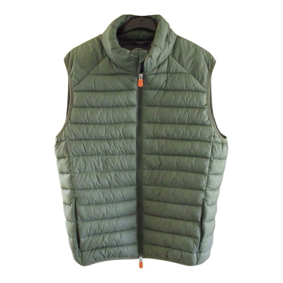 Save The Duck Olive Green Quilted Vest - Picture 1 of 7